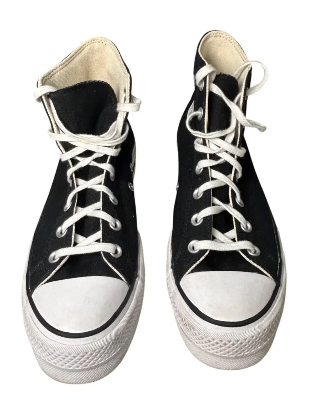 Converse Chuck Taylor All Star Platform Women's 9 Black Canvas High-Top Sneakers - Picture 2 of 16